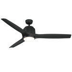 Sora Outdoor Ceiling Fan with Light - Matte Black / Matte Black