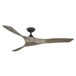 Willow Smart Outdoor Ceiling Fan with Light - Matte Black / Vintage Oak