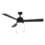Nolan Ceiling Fan with Light - Matte Black / Matte Black