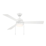 Nolan Ceiling Fan with Light - Matte White / Matte White
