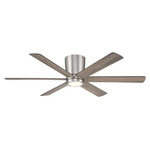 Coldwater Smart Ceiling Fan with Light - Nickel / Silver / Vintage Oak