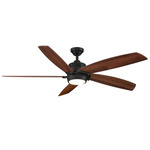 Armand Ceiling Fan with Color-Select Light - Matte Black / Walnut