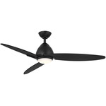 Atlas Ceiling Fan with Color-Select Light - Matte Black / Matte Black