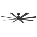 Richland Smart Ceiling Fan with Light - Matte Black / Matte Black