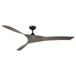 Willow Smart Outdoor Ceiling Fan with Light - Matte Black / Vintage Oak