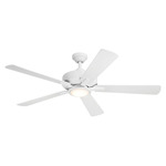 Frio Ceiling Fan with Light - Matte White / Matte White / Vintage Oak