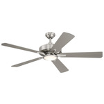 Frio Ceiling Fan with Light - Nickel / Silver / Vintage Oak