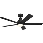 Vice Ceiling Fan with Color-Select Light - Matte Black / Matte Black