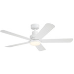 Vice Ceiling Fan with Color-Select Light - Matte White / Matte White