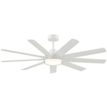 Ellison Smart Ceiling Fan with Light - Matte White / Matte White