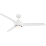 Concho Smart Ceiling Fan with Light - Matte White / Matte White