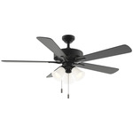 Dalton II Ceiling Fan with Light - Matte Black / Matte Black / Espresso