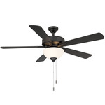 Dalton II Ceiling Fan with Bowl Light - Matte Black / Matte Black / Espresso