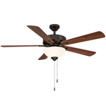 Dalton II Ceiling Fan with Bowl Light - Oiled Bronze / Vintage Oak / Dark Walnut