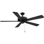Dalton II Reversible Ceiling Fan - Matte Black / Matte Black / Espresso