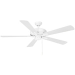 Dalton II Reversible Ceiling Fan - Matte White / Matte White / Vintage Oak