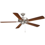 Dalton II Reversible Ceiling Fan - Nickel / Vintage Oak / Dark Walnut