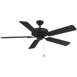 Dalton II Outdoor Ceiling Fan - Matte Black / Black