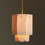 Veil Pendant - Unlacquered Brass / Porcelain