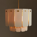 Veil Pendant - Unlacquered Brass / Porcelain