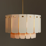 Veil Pendant - Unlacquered Brass / Porcelain