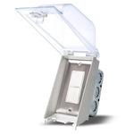 Outdoor Duplex Stack Switch w/ Cover & Gang Box for Heaters - Stainless Steel