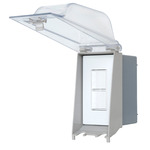 Outdoor Duplex Stack Switch w/ Cover & Gang Box for Heaters - White