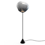 Melt Slim Cone Floor Lamp - Black / Nickel