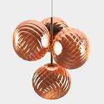 Whirl Chandelier - Copper / Copper Whirl