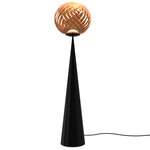 Whirl Fat Cone Floor Lamp - Copper Whirl / Black