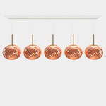 Whirl Linear Multi Light Pendant - White / Copper Whirl