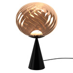 Whirl Cone Fat Table Lamp - Copper Whirl / Black