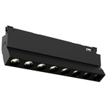 MicroTrack 48V Bar Accent Tilt Track Head - Black / Crystal