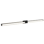 Tie Stix Metal Fixed Wall Light - Overstock - Satin Black / Satin Black