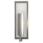 Mila Wall Sconce - Brushed Steel / White Opal Etched