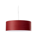 Gea Pendant - Brushed Nickel / Red