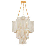 Mathilde Chandelier - Vintage Gold Leaf / Coco Beads