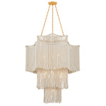 Mathilde Chandelier - Vintage Gold Leaf / Coco Beads