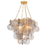 Aran Chandelier - Vintage Gold Leaf / Piastra