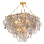 Aran Chandelier - Vintage Gold Leaf / Piastra