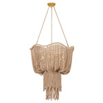 Jadeite Chandelier - Vintage Gold Leaf / Coco Beads