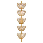 Davos Tall Wall Light - Vintage Brass / Champagne Piastre