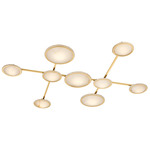 Goshenite Wall / Ceiing Light - Vintage Brass / Alabaster