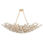 Aimi Linear Pendant - Vintage Gold Leaf / White Wash