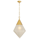 Angelique Pendant - Vintage Polished Brass / Champagne