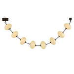 Nephele Linear Chandelier - Bronze / Cloud
