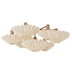 Tremblant Semi Flush Ceiling Light - Patina Gold Leaf / Saguran