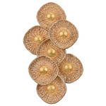 Colline Wall Light - Vintage Gold Leaf / Seagrass