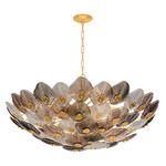 Rubellite Chandelier - Vintage Gold Leaf / Piastra