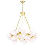 Arya Chandelier - Satin Gold / Frosted